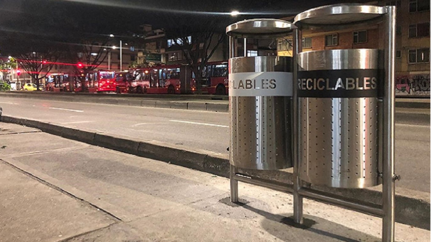 Canecas de basura en Bogotá