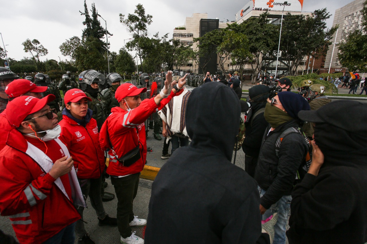 Gestores de Convivencia acompañan las movilizaciones sociales -FOTO: Prensa SecreSeguridad