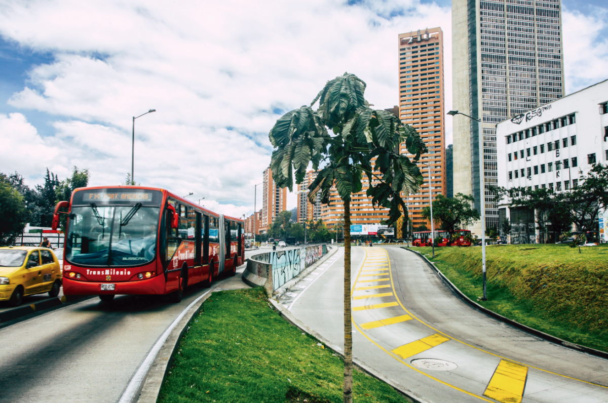 Fotografía de un Transmilenio