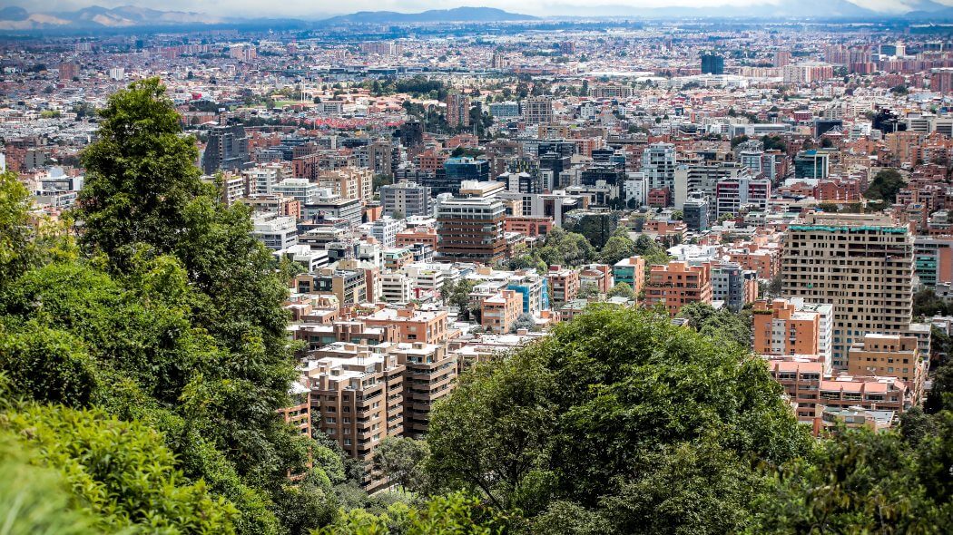 Vista aérea de Bogotá