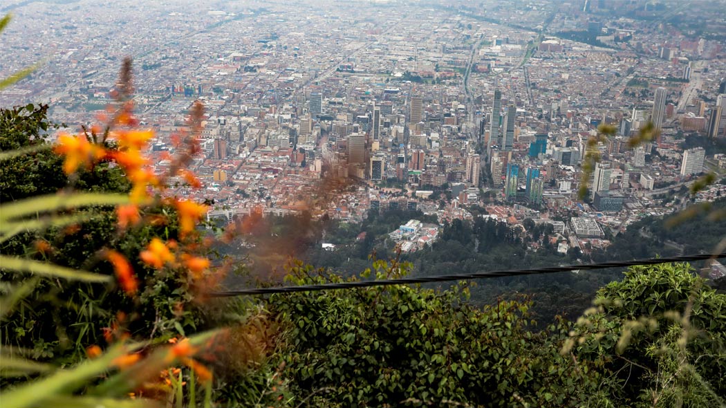 Foto panorámica de Bogotá