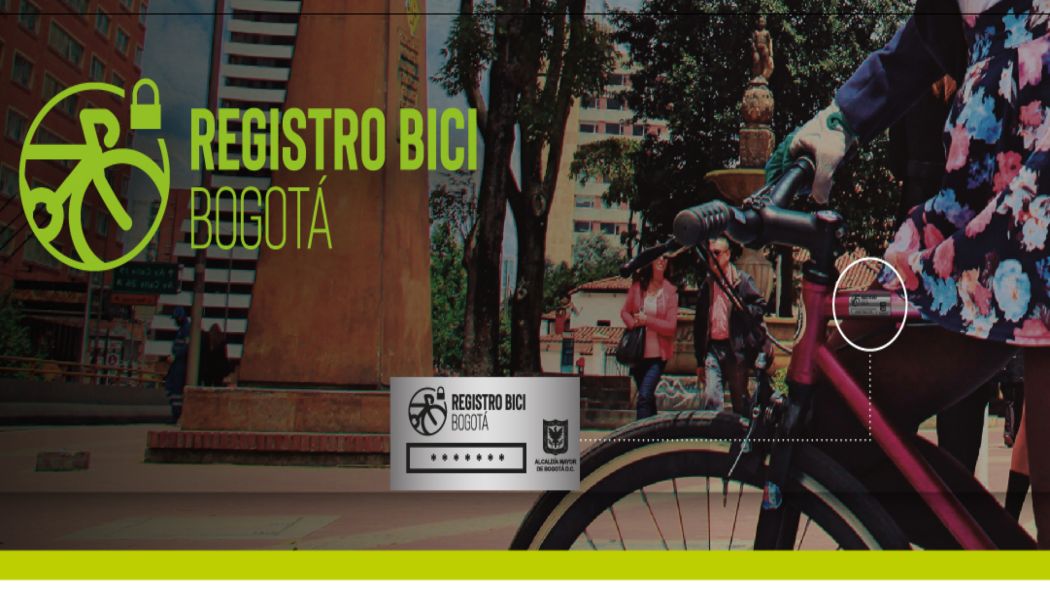 Sticker Registro Bici Bogotá