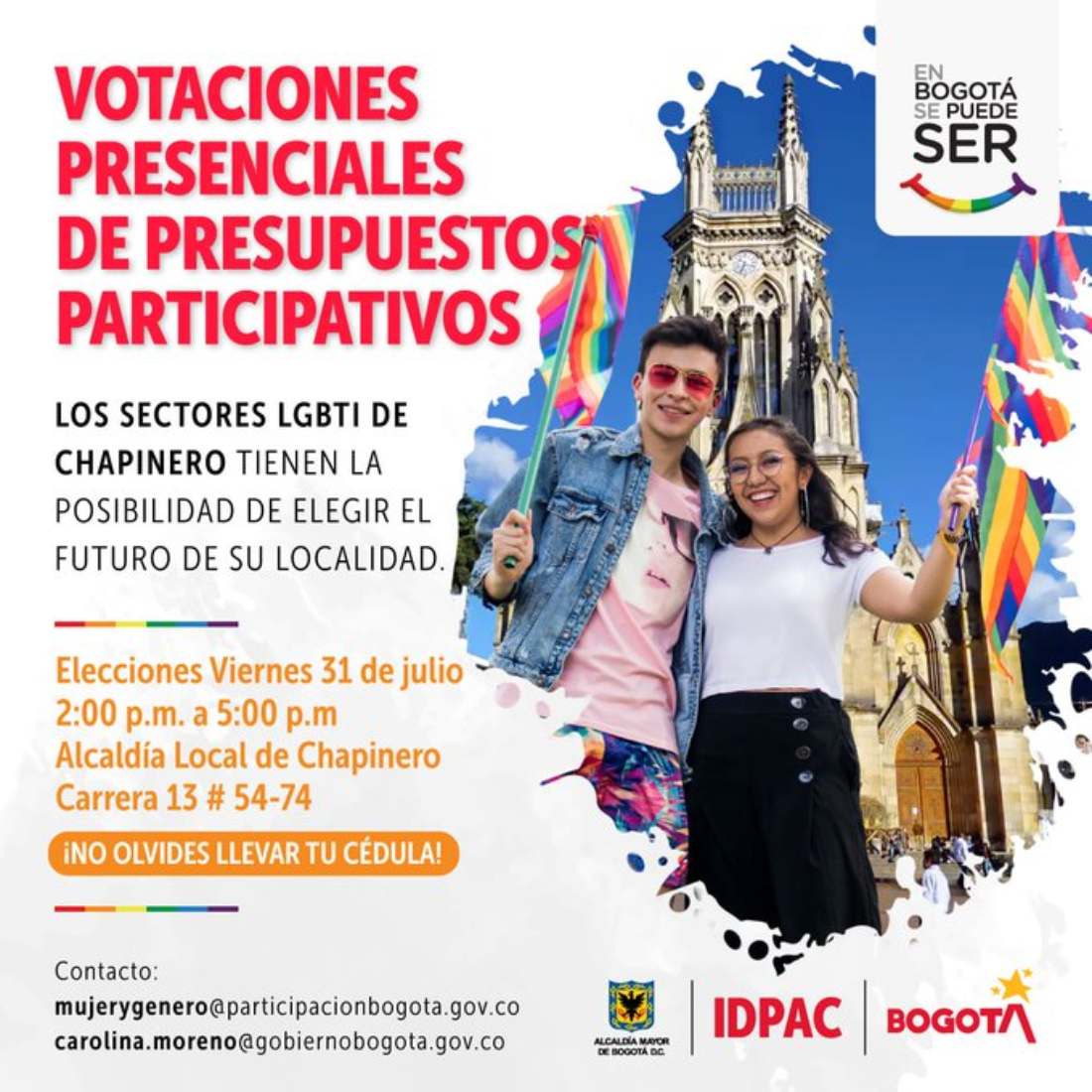 Decide y vota en qué se invertirán los recursos en Chapinero.