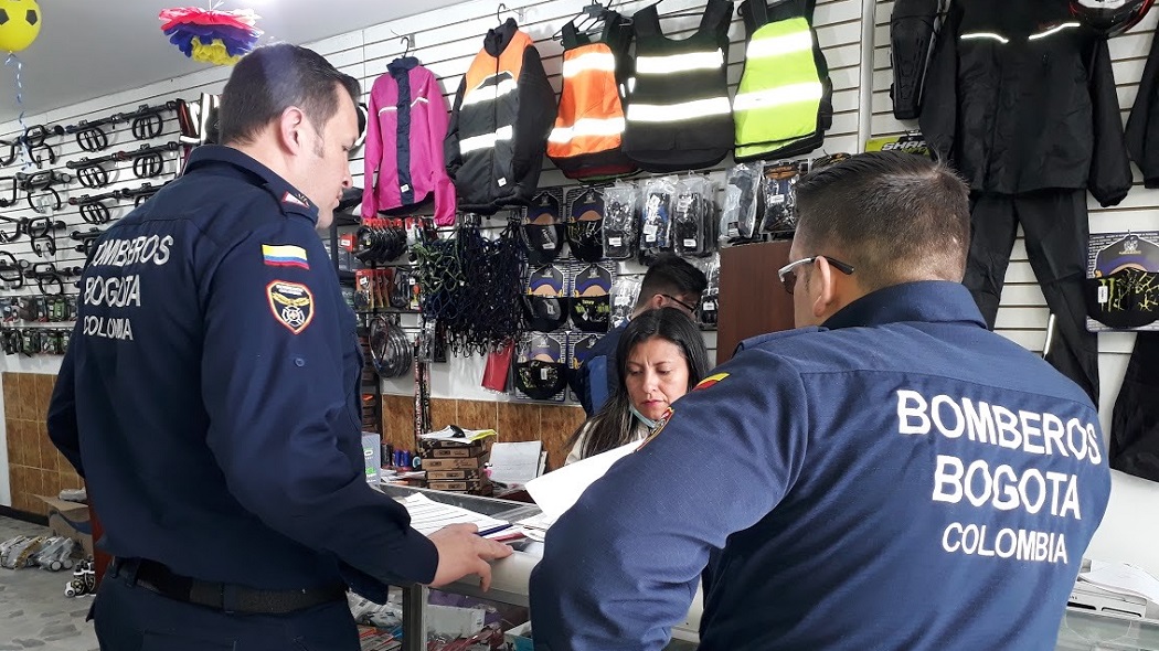 Bomberos reanuda inspecciones a establecimientos de comercio 