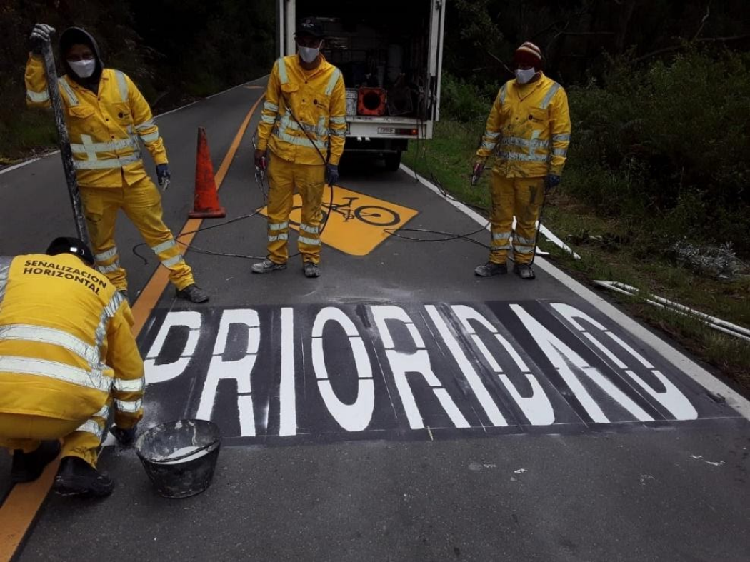 mejoramiento de vía Bogotá-Choachí