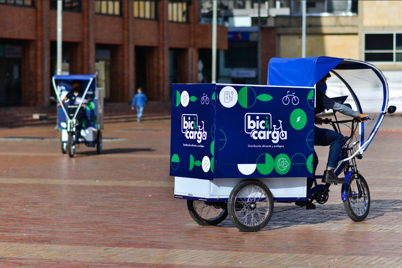 Bicicletas de carga del programa Bicicarga de la Secretaría de Movilidad