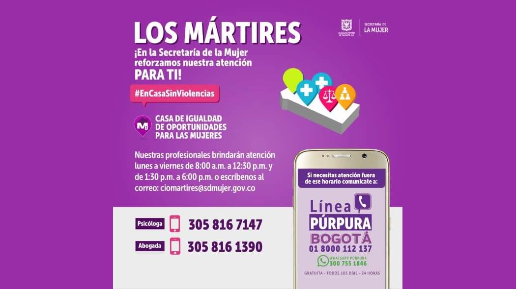 Puntos de atención en localidad de Los Mártires.