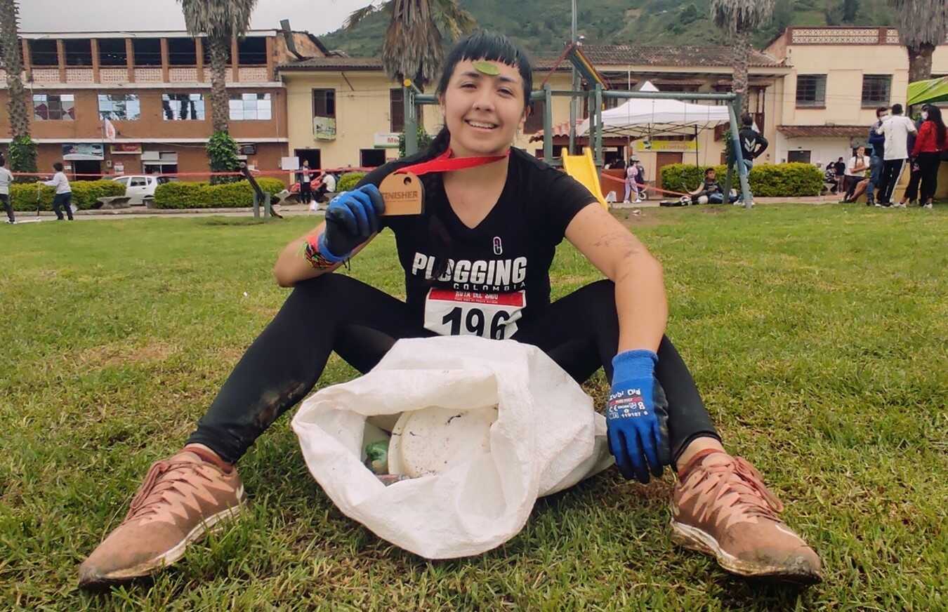 Viviana Saavedra es la fundadora de la iniciativa Plogging Colombia. Foto: SDA- cortesía.