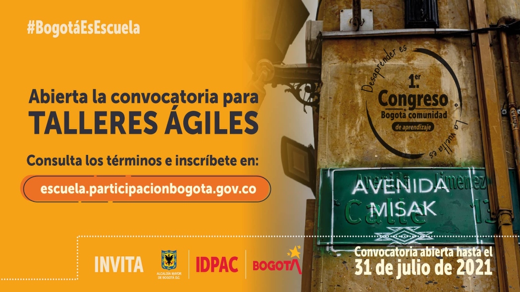 Escuela de Participación abre convocatoria de talleres ágiles