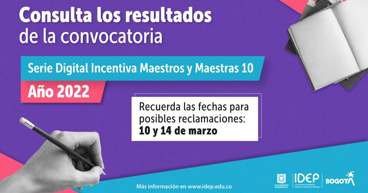 Resultados de la convocatoria 'Serie Incentiva Digital' del IDEP 