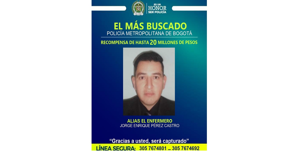 Con cartel la Policía busca a alias 'El Enfermero' señalado por abuso