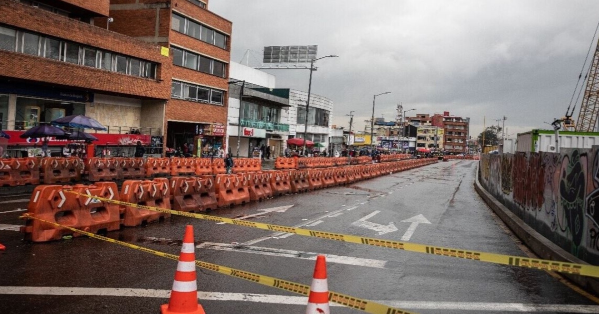 Cierre en la calle 72 para la construcción del intercambiador vial 