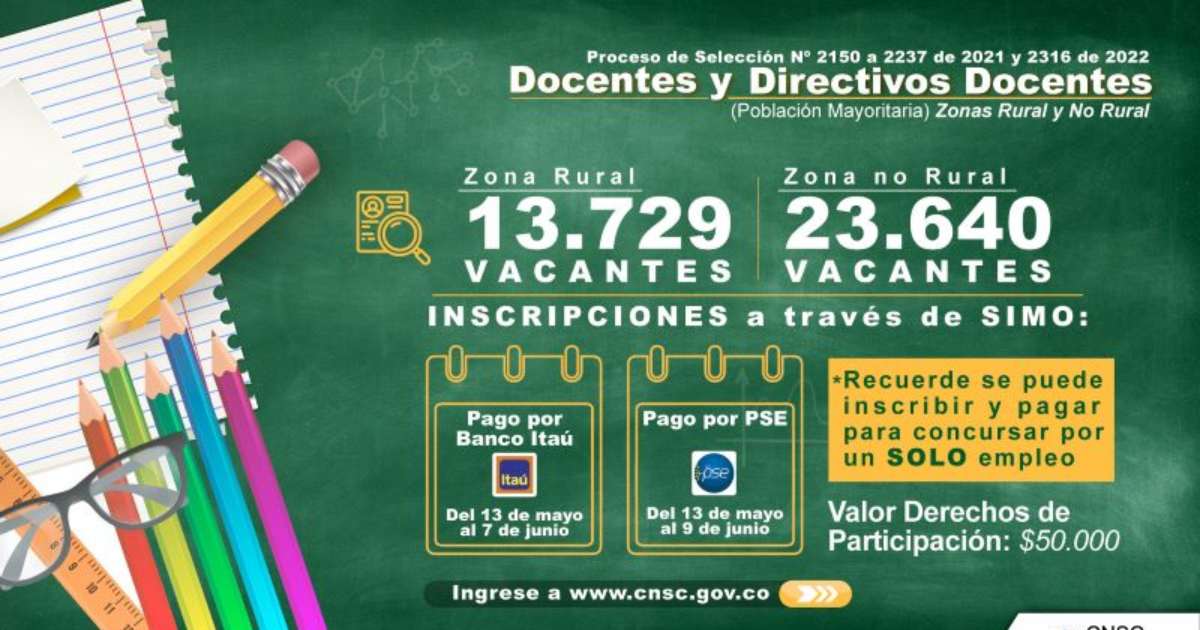 Convocatoria para docentes y directivos docentes de Bogotá 