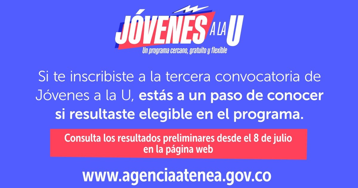 ¿Cuándo salen los resultados de la convocatoria de Jóvenes a la U?