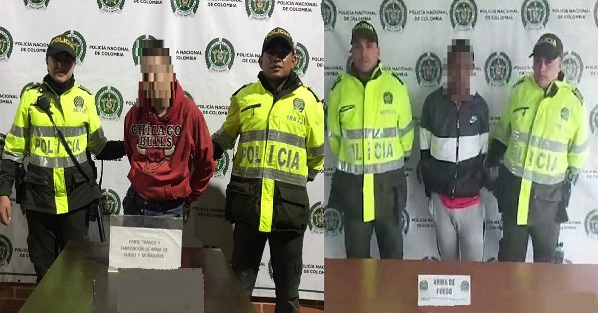 Capturados en Bosa y Barrios Unidos dos hombres con armas de fuego