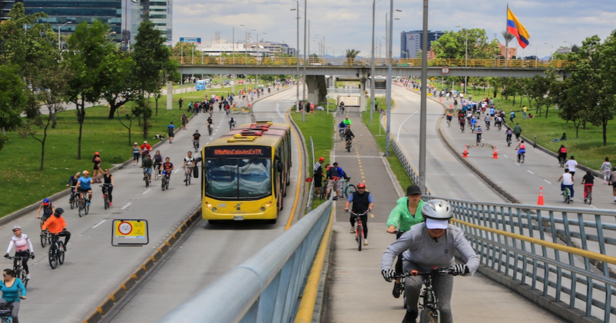 Mapa de la ciclovía en Bogotá: kilómetros y corredores habilitados