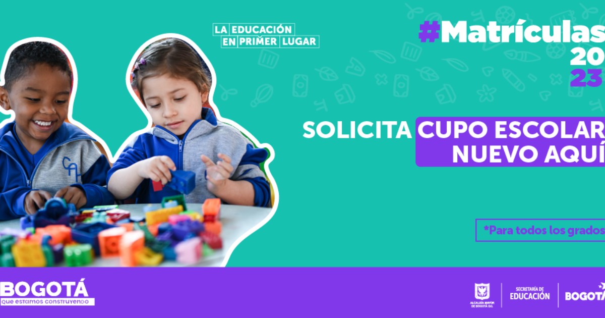 Documentos para las matrículas 2023 en colegios oficiales de Bogotá