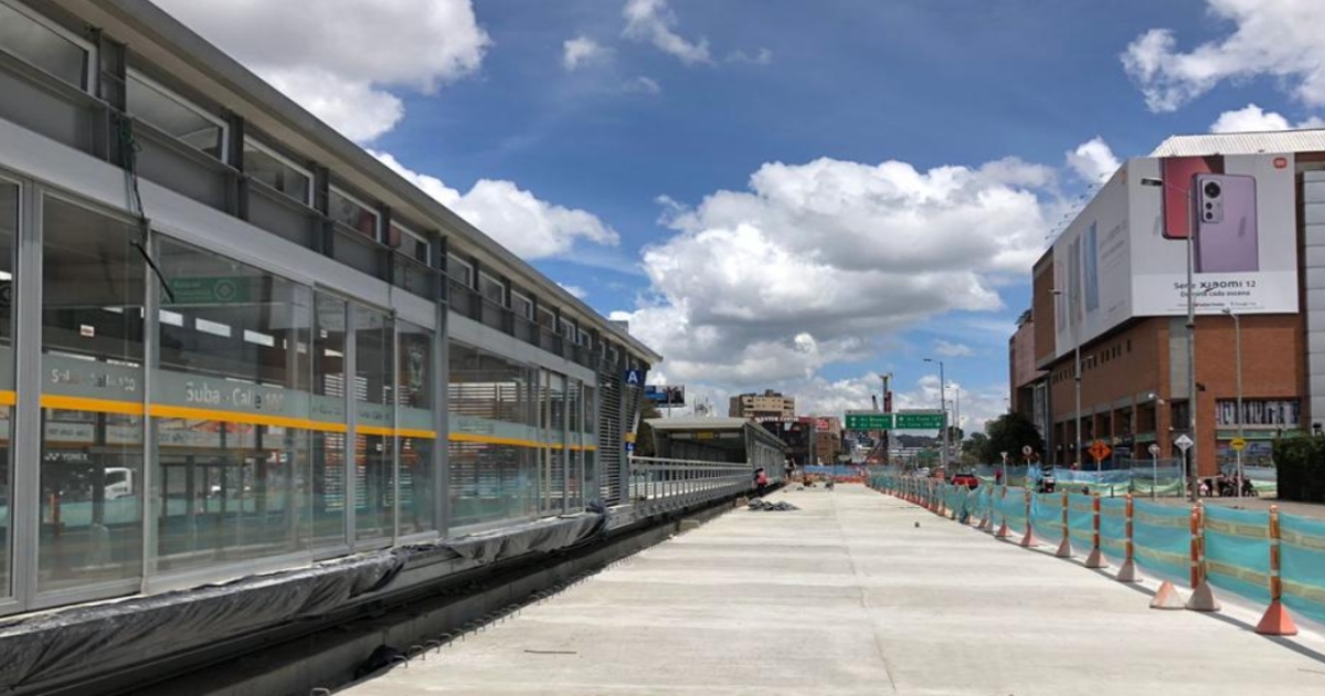 Estación TransMilenio calle 100 con av. Suba estará lista en octubre