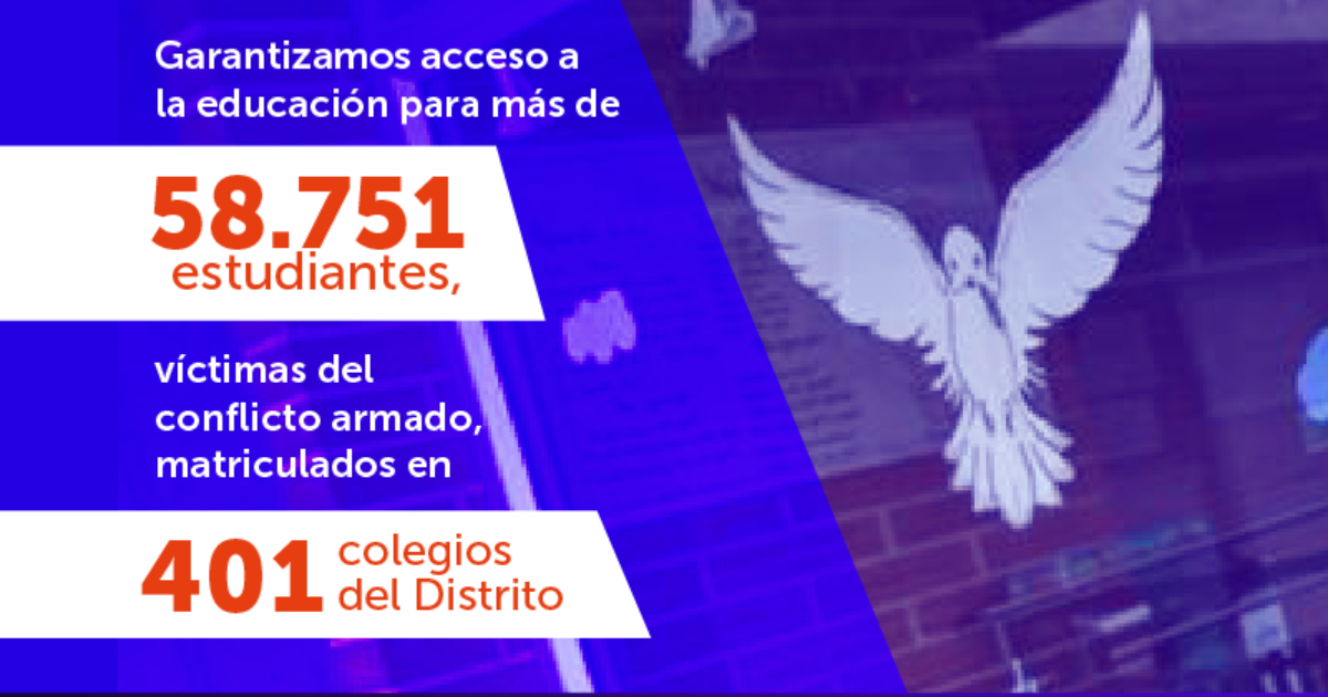 Víctimas del conflicto armado estudian en colegios públicos de Bogotá 