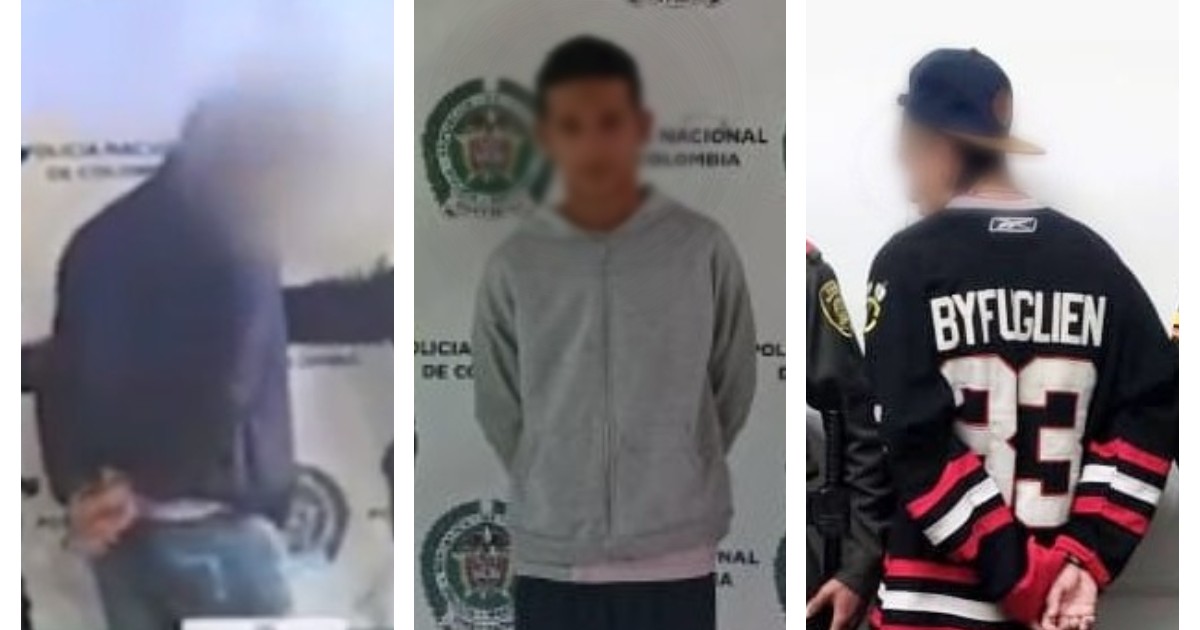 ¡Tenían armas y estupefacientes! En video los tres capturados en Bogotá