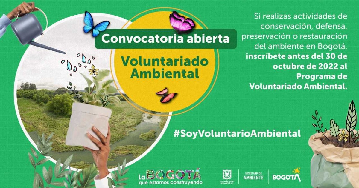 Abierta convocatoria para hacer voluntariado ambiental en Bogotá 