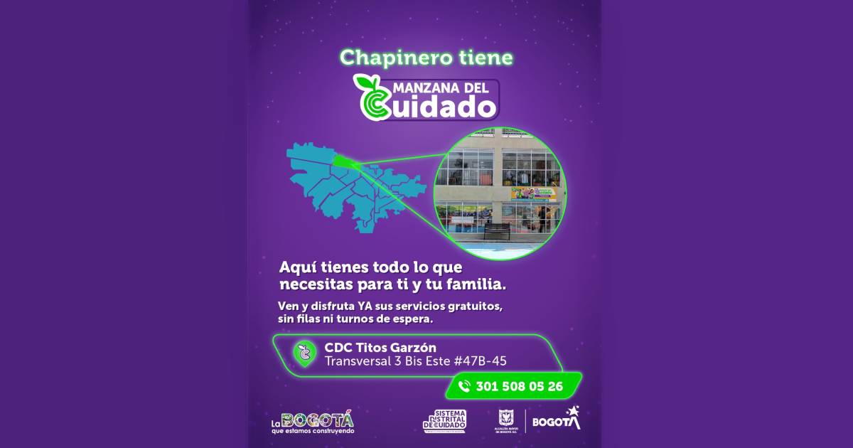 Cómo inscribirse a los servicios gratuitos Manzana Cuidado Chapinero 