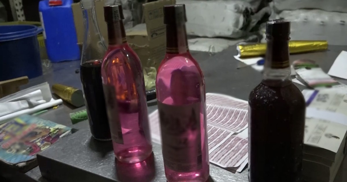 Incautación de botellas