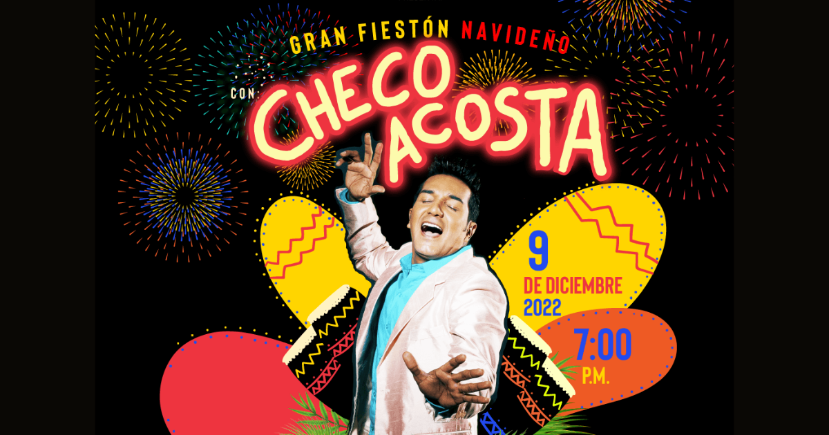 Este viernes, 9 de diciembre, Rumbón Navideño con el Checo Acosta 