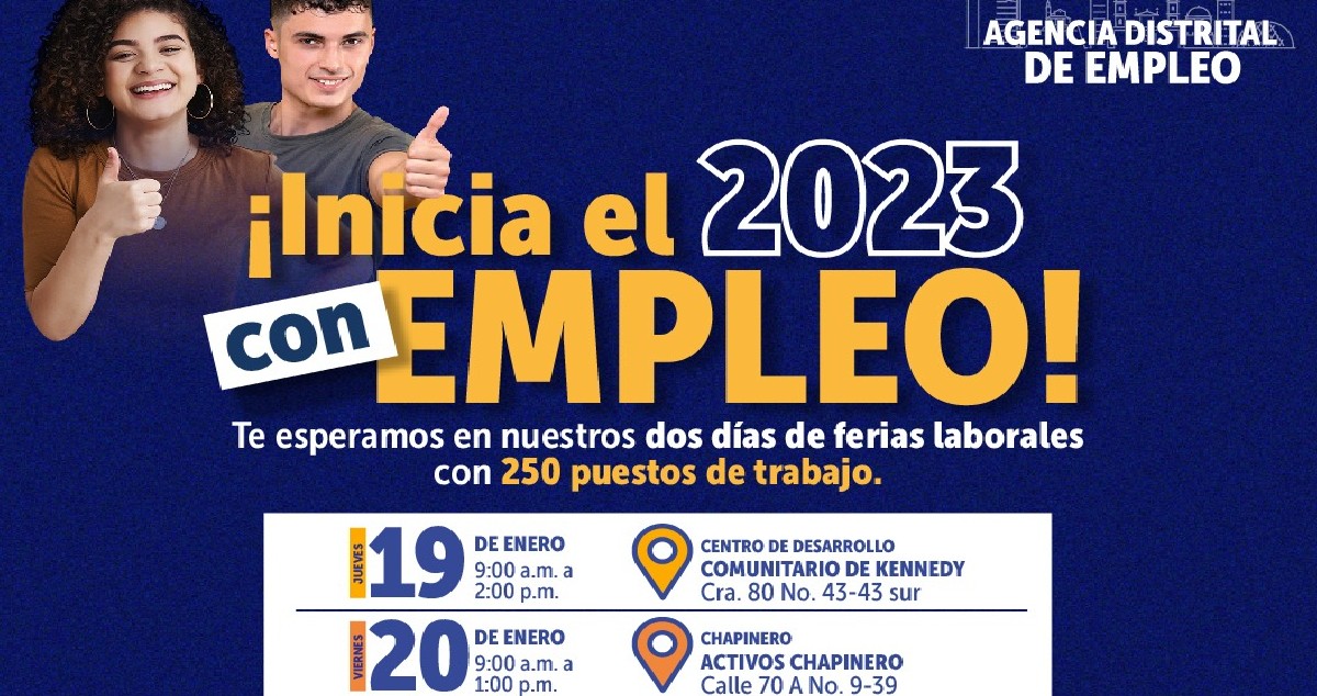 Agencia Distrital de Empleo inicia el año con ferias laborales con 250 vacantes