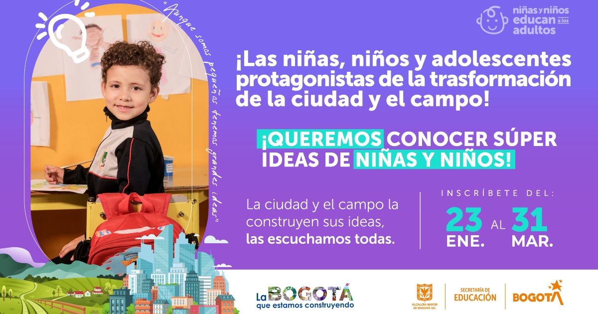 Convocatoria abierta del programa ‘Niñas y Niños Educan a los Adultos’