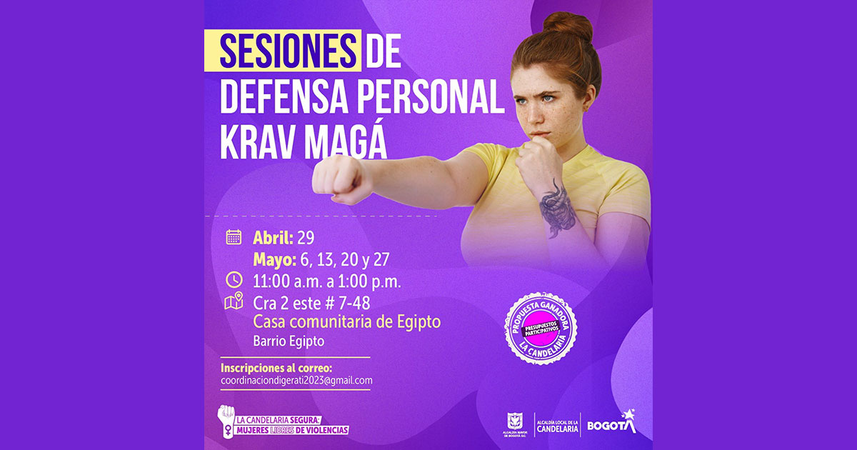 Mujer: Aprende la técnica de defensa Krav Magá este sábado 29 de abril