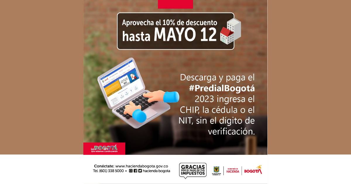 12 de mayo fecha límite para pago de predial 2023 con descuento 10% 