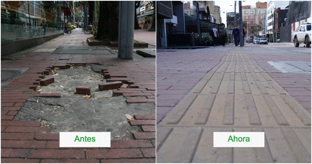 El IDU entregó obras de reconstrucción del espacio público en la Zona Rosa