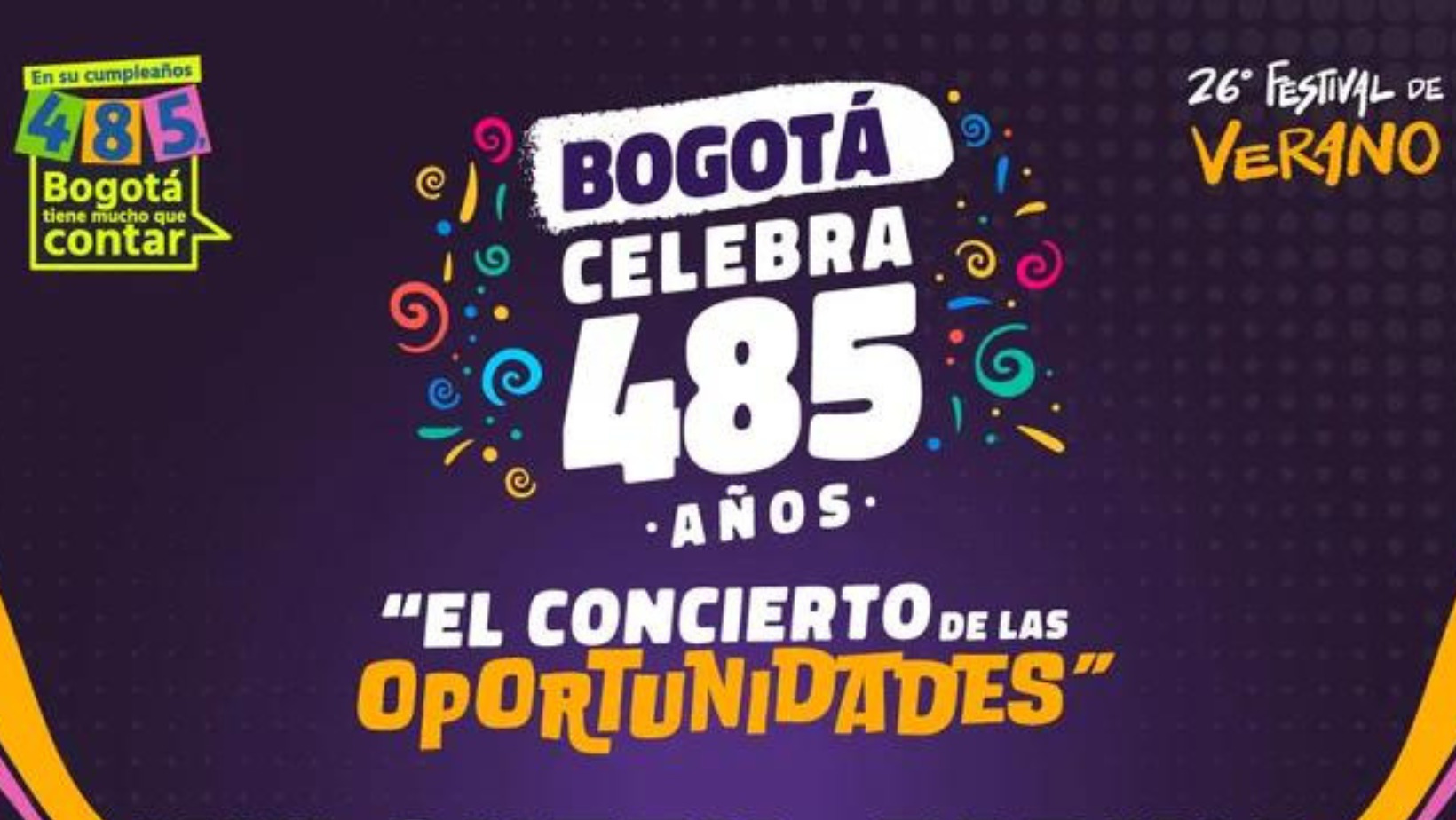 Los conciertos gratuitos para celebrar el cumpleaños 485 de Bogotá