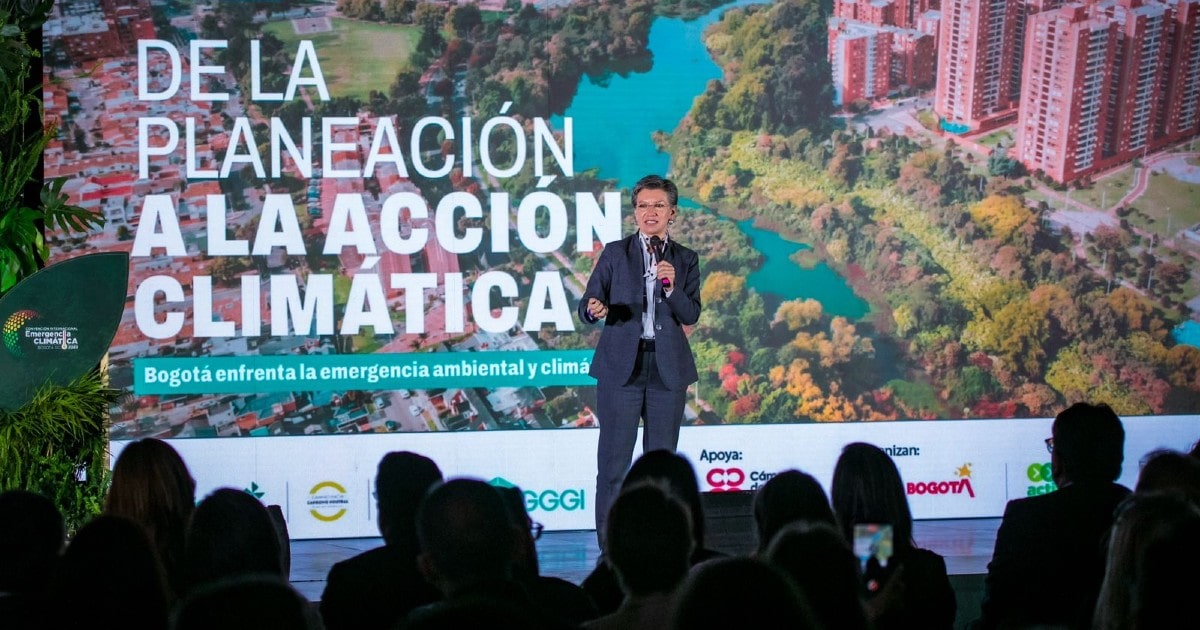 La alcaldesa mayor Claudia López II Convención Internacional de Emergencia Clim