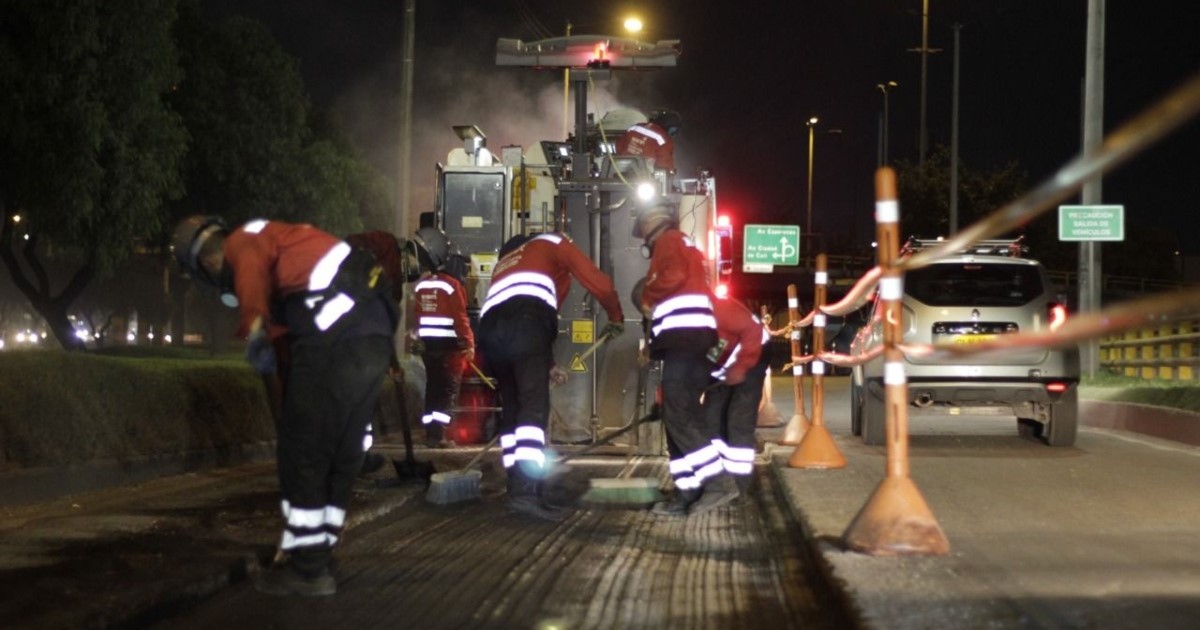 Cierre por carriles del puente vehicular de av calle 26 con av Boyacá