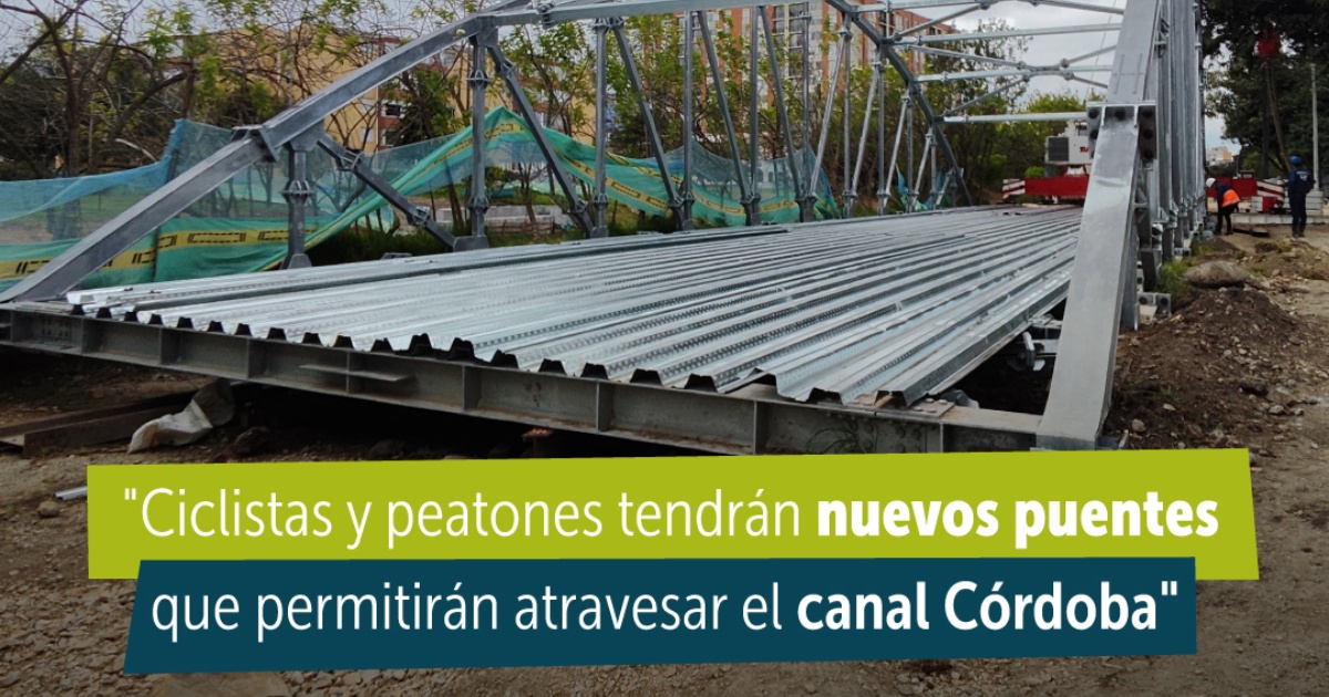 Nuevos puentes que permitirán atravesar el canal Córdoba en Suba 