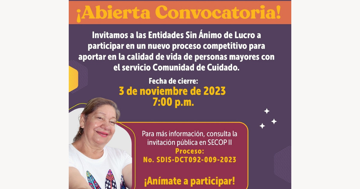 Participa en convocatoria para prestar Servicio Comunidad de Cuidado