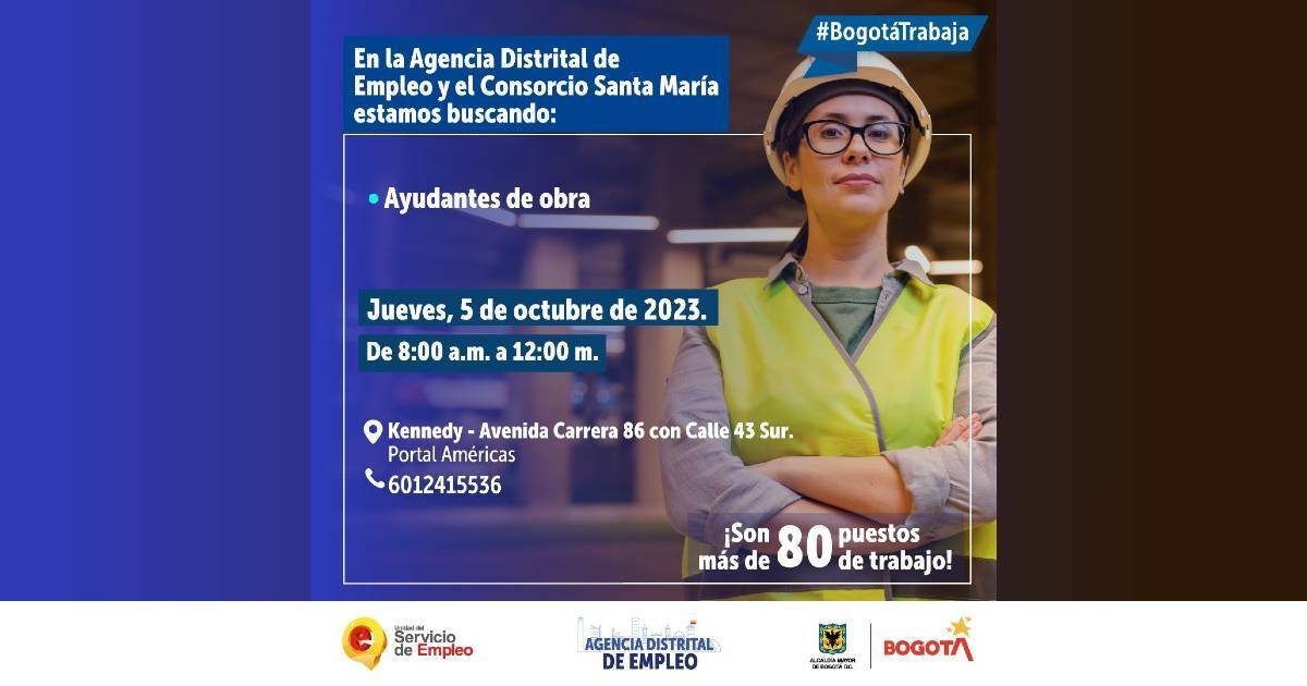 Ofertas de empleo este jueves 5 de octubre en Kennedy y Usaquén 2023