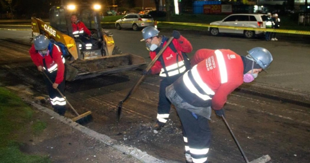 Cierre en calzada de TM de la Autopista norte entre calles 161 y 163 