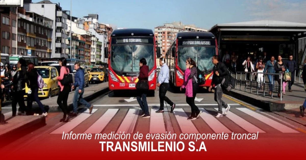 Movilidad:Línea base de evasión de TransMilenio se ubica en el 15,32% 