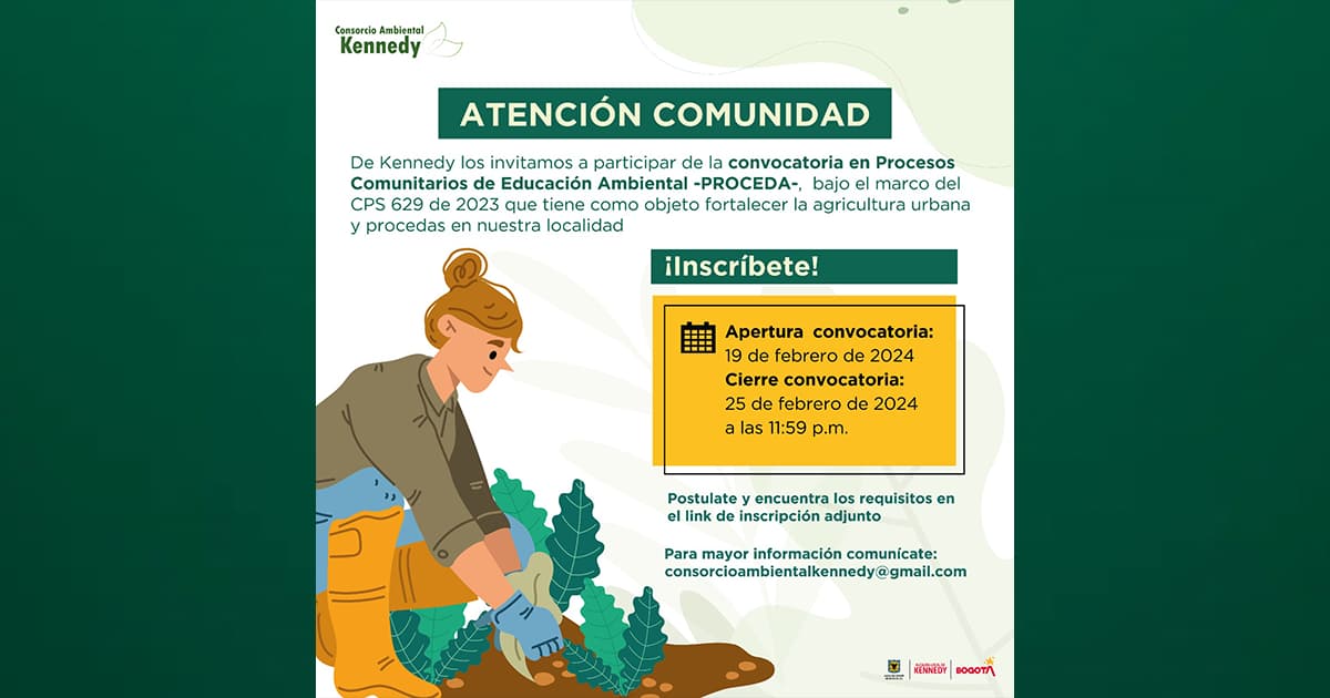 Inscribe tu proyecto de agricultura urbana en Kennedy ¡Hasta el 25 de febrero!