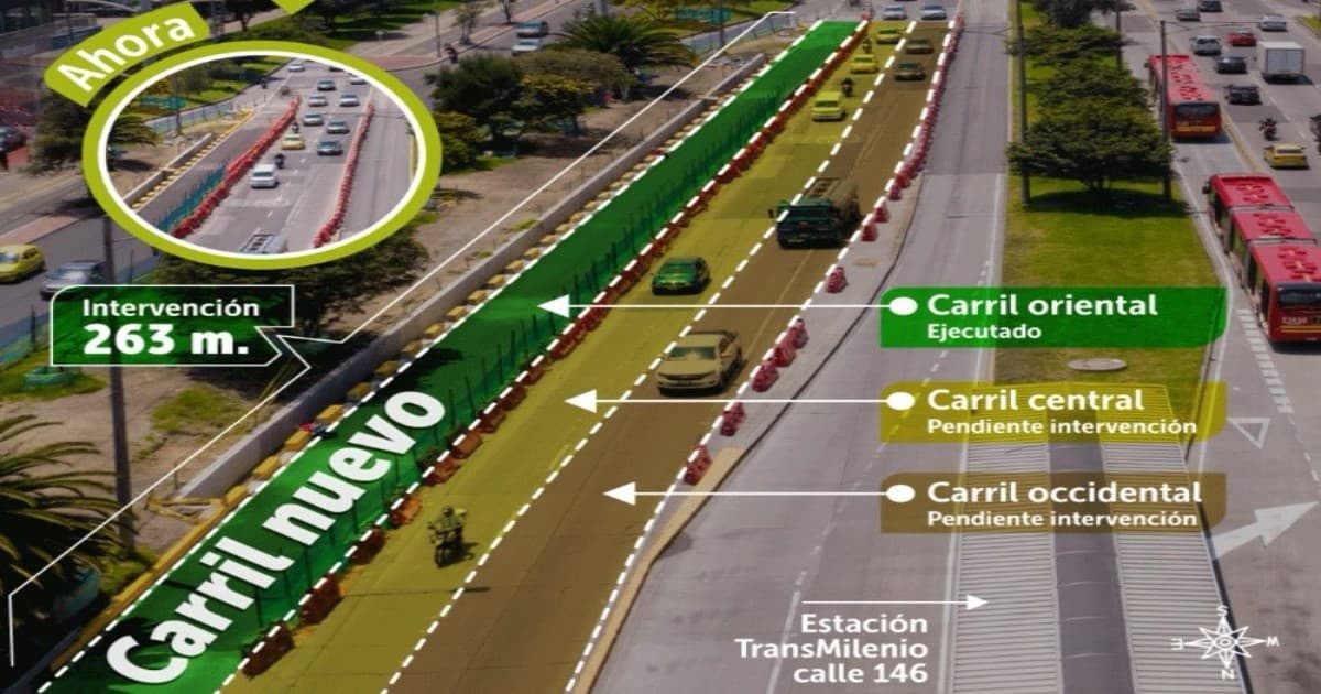 Avanzan las obras que mejoran la movilidad en la Autopista Norte