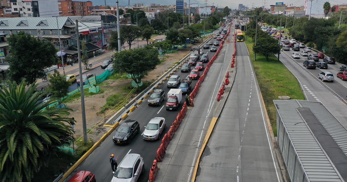 Habilitado el carril central sentido sur-norte de autopista Norte con calle 146