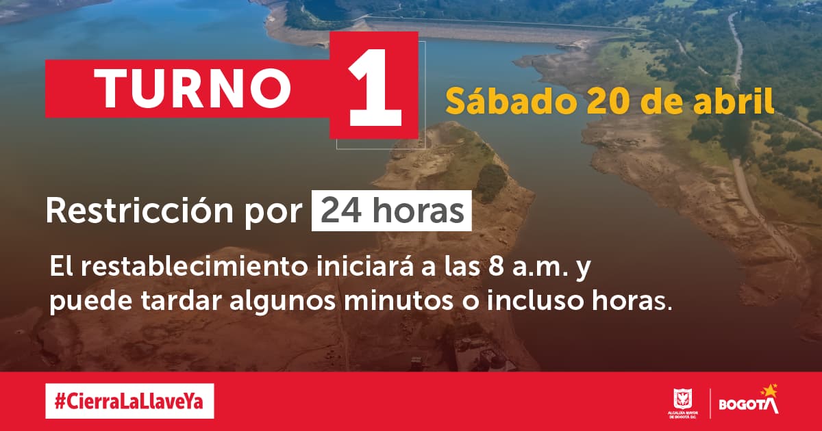 Barrios y localidades que tendrán racionamiento de agua el 20 de abril