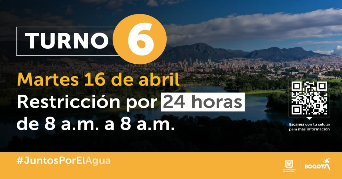 Localidades y barrios con racionamiento de agua el martes 16 de abril