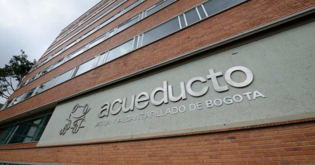 Fachada del Acueducto de Bogotá. 