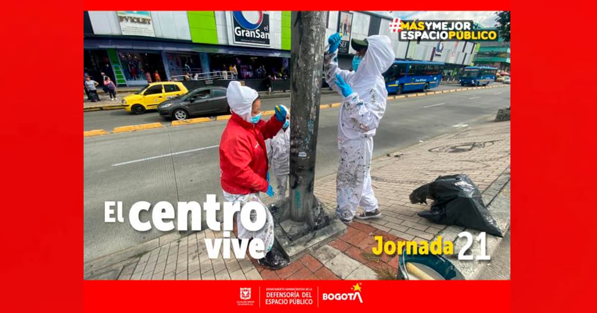 En su jornada 21 El Centro Vive sigue recuperando espacio público