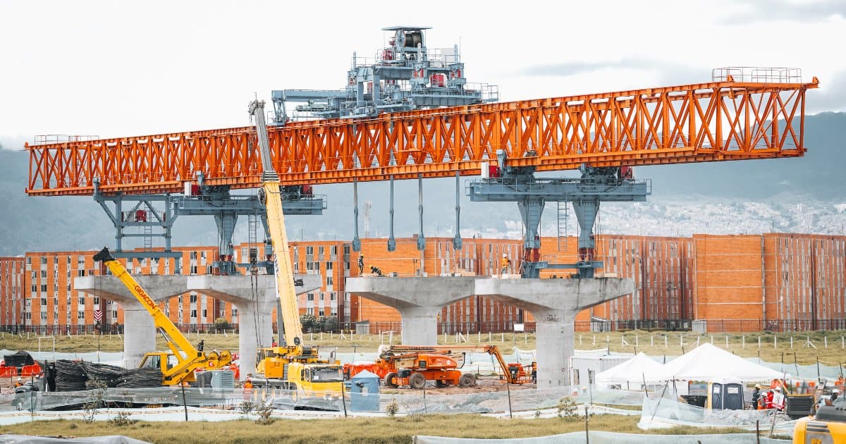 Avance de obras patio taller de la Primera Línea del Metro de Bogotá