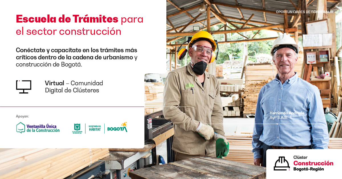 Cursos gratis en Bogotá: Escuela de Trámites para sector construcción 